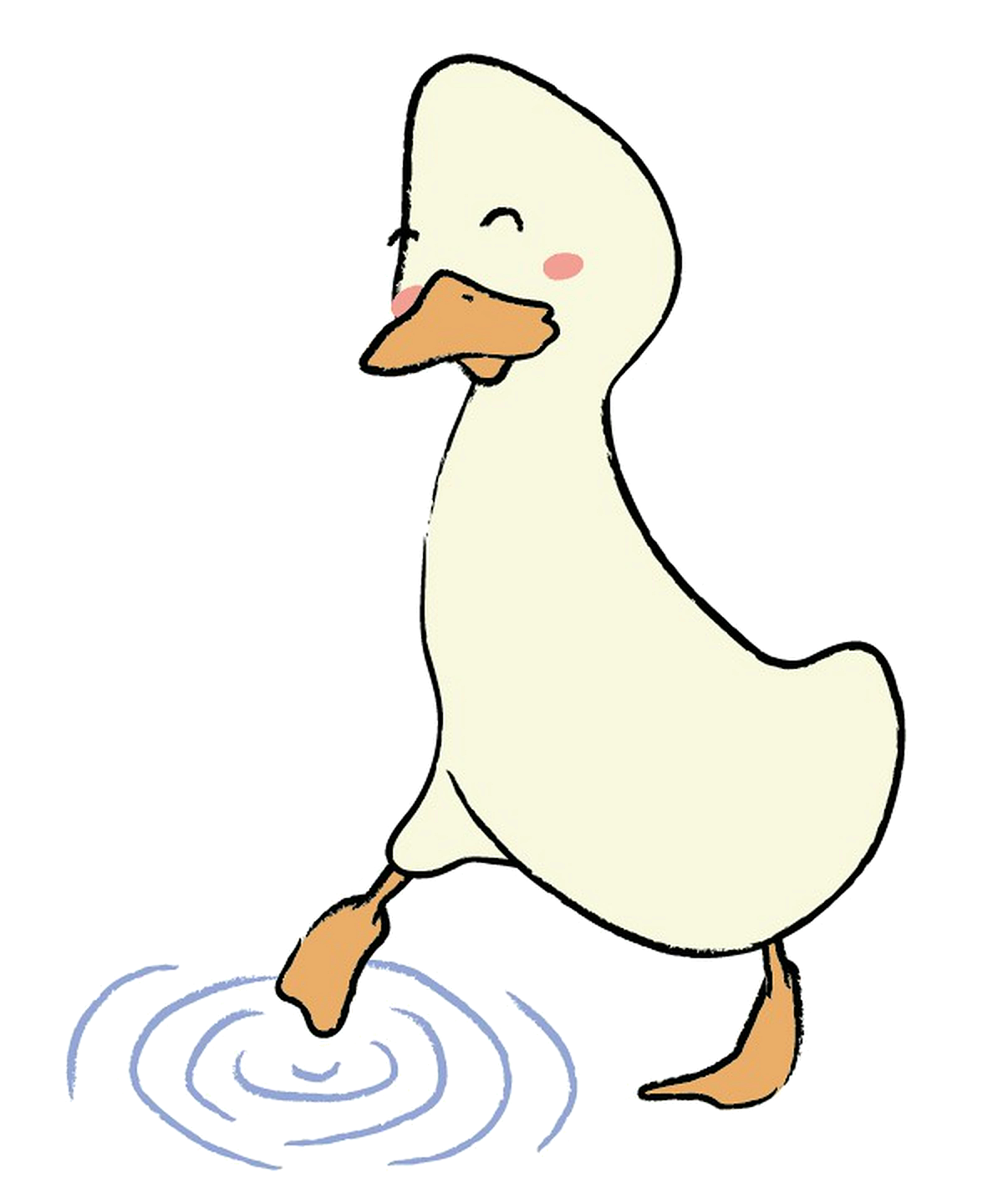 Pino dipping a foot in the water